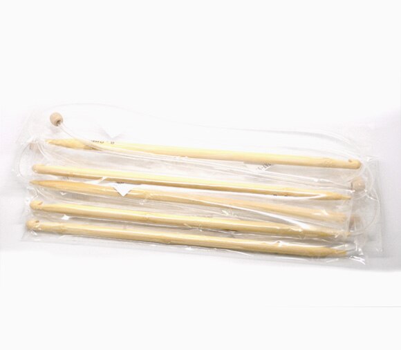 Agujas de ganchillo tunecianas afro de bambú de 85cm de largo para el hogar, agujas de tejer, tejido de hilo, herramientas de artesanía, 1 ud.