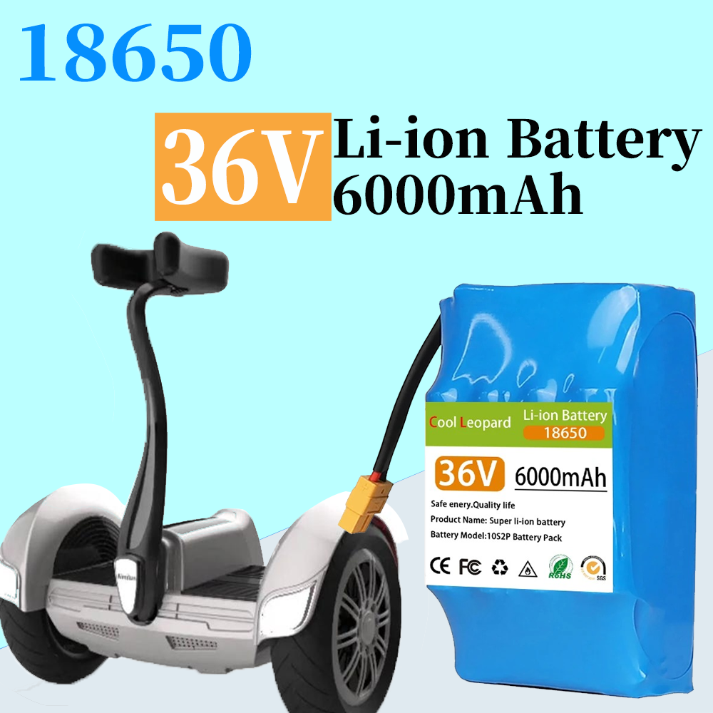 36V 6000mAh Battery Packs Lithium Ion Battery for Electric Self Balancing Scooter HoverBoard Unicycle 10S2P Battery