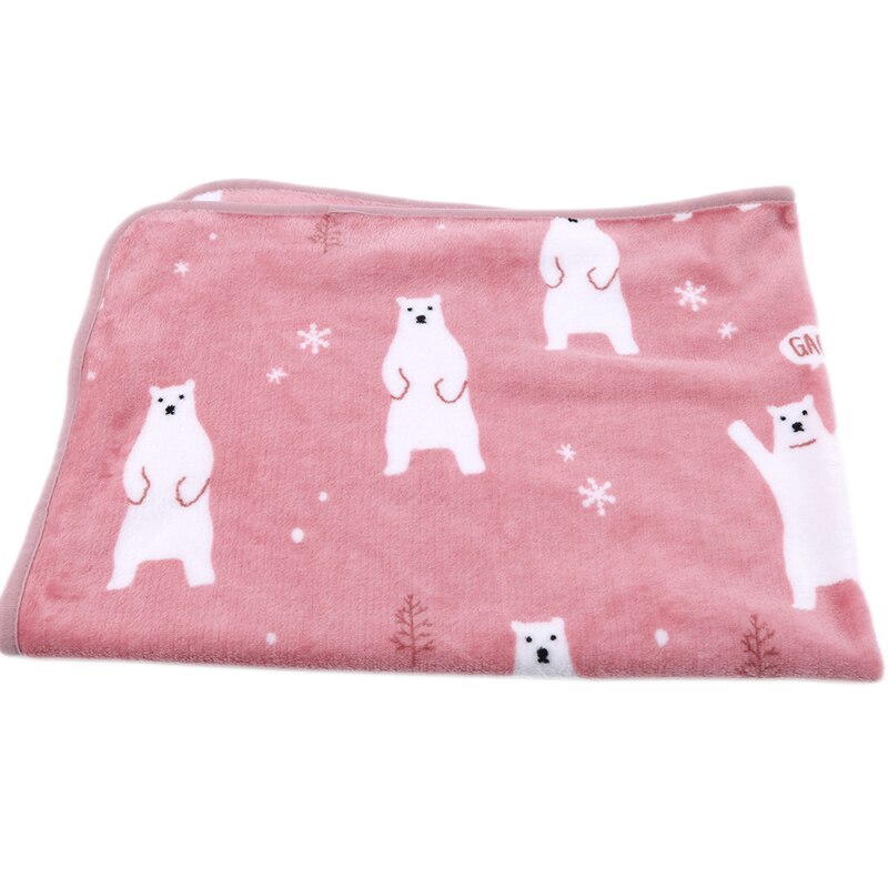 Manta para dormir con dibujos de oso Polar para niños, para siesta colcha, suministros para bebés, Franela suave