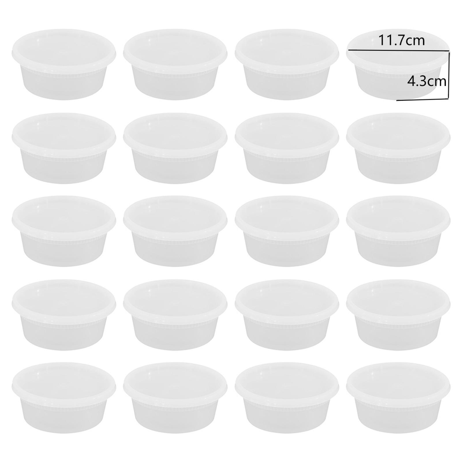 20Pcs Airtight Food Storage Containers Snap-on Lid Deli Organizer Boxes Round Plastic Food Storage Boxes kitchen Accessories: Red