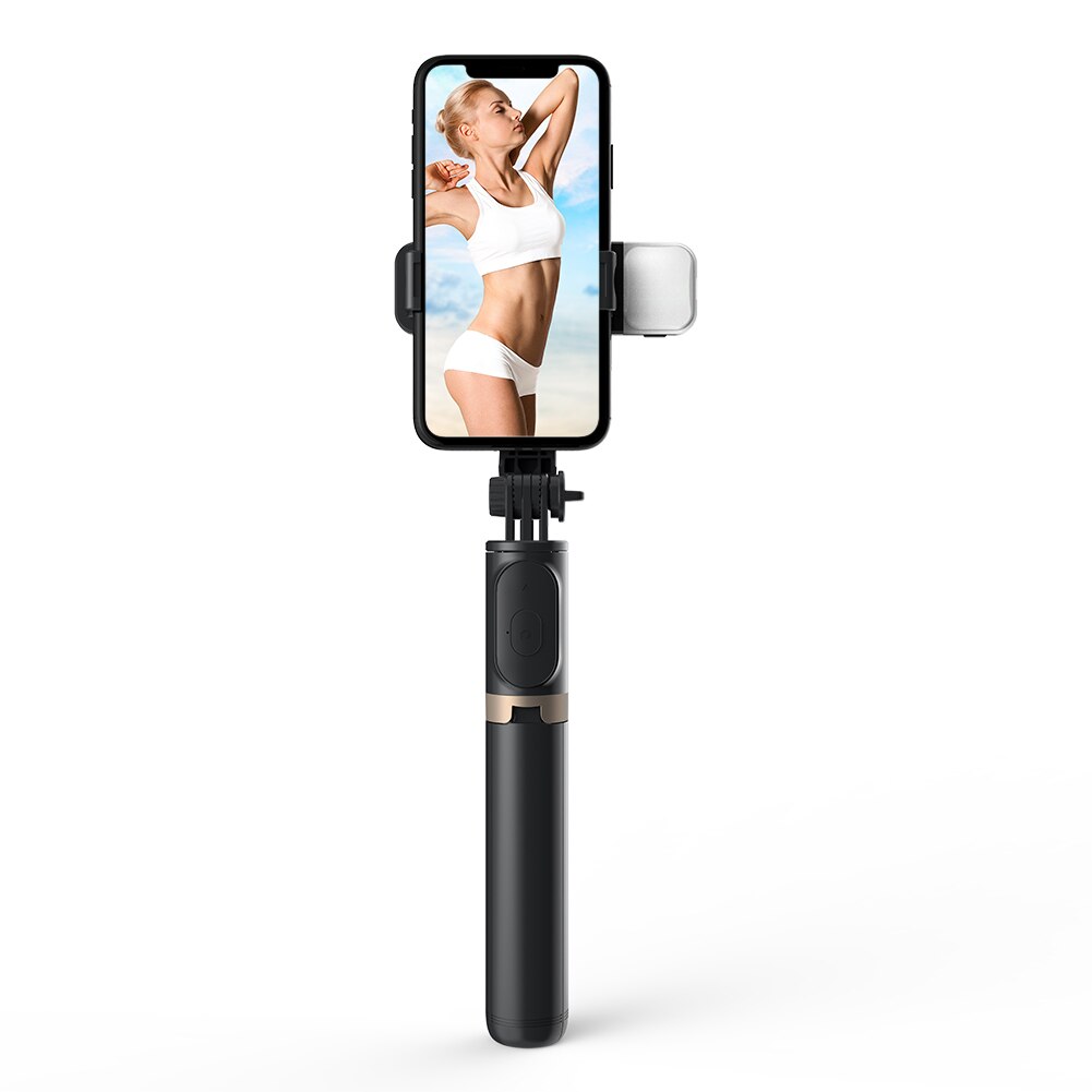 Aluminum Monopod Selfie Stick with Remote - Foldable Mini Bluetooth 4.0 for Smartphones