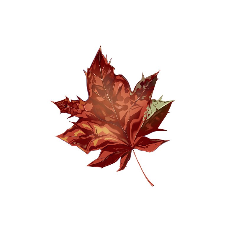 YOJA 19.7*22.4CM Autumn Hand Drawn Maple Leaf Wall Sticker Decal Toilet WC Decor T1-1106