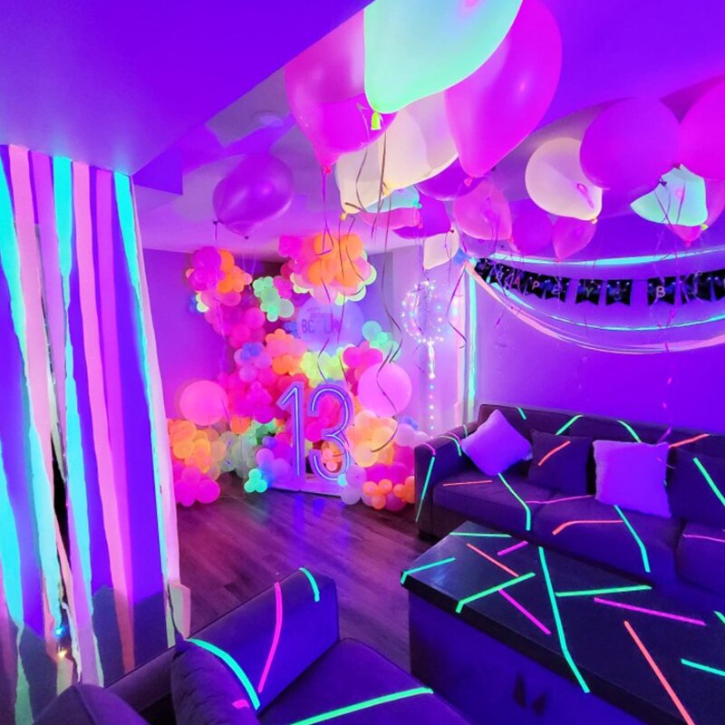 Globos de látex de neón para niños, globos mágicos fluorescentes de Color arcoíris, decoración para de cumpleaños y Baby Shower, 10/20/30 piezas, 10 pulgadas