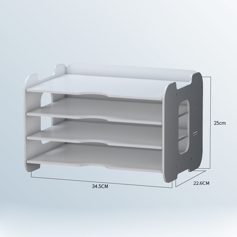 DIY Document Trays White 3 Layers File Tray For Magazine Paper Stand Office School List Supplies Desk Organizer Storage Box
