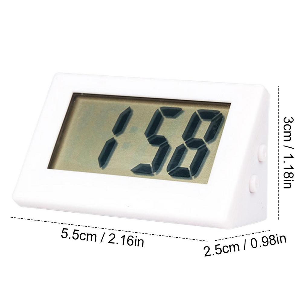 Mini LCD Cyfrowy Zegar Sypialnia Prosty Mały Elektroniczny Zegarek Przenośny Stary Stół Duże Słowo Egzamin Studencki Wyciszenie Zegar Biurkowy: WHITE
