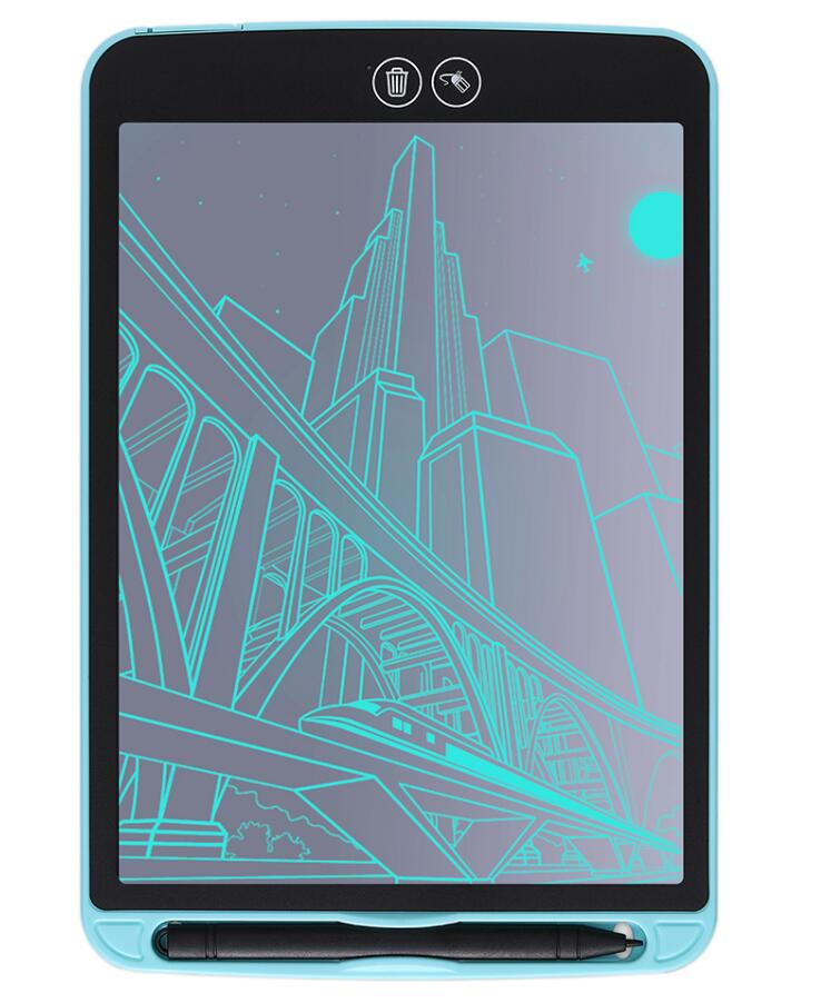 10 inch Ultra-thin LCD Writing Tablet Digital Drawing Tablet Toys Handwriting Pads Graphic Electronic Tablet Board With Battery: Blue