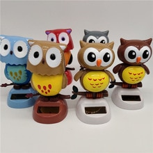 1Pcs Solar Powered Nette Eule Vögel Schütteln Kopf Auto Ornament Solar Spielzeug Klassische Schaukel Puppe Auto-Dashboard Zubehör Spielzeug
