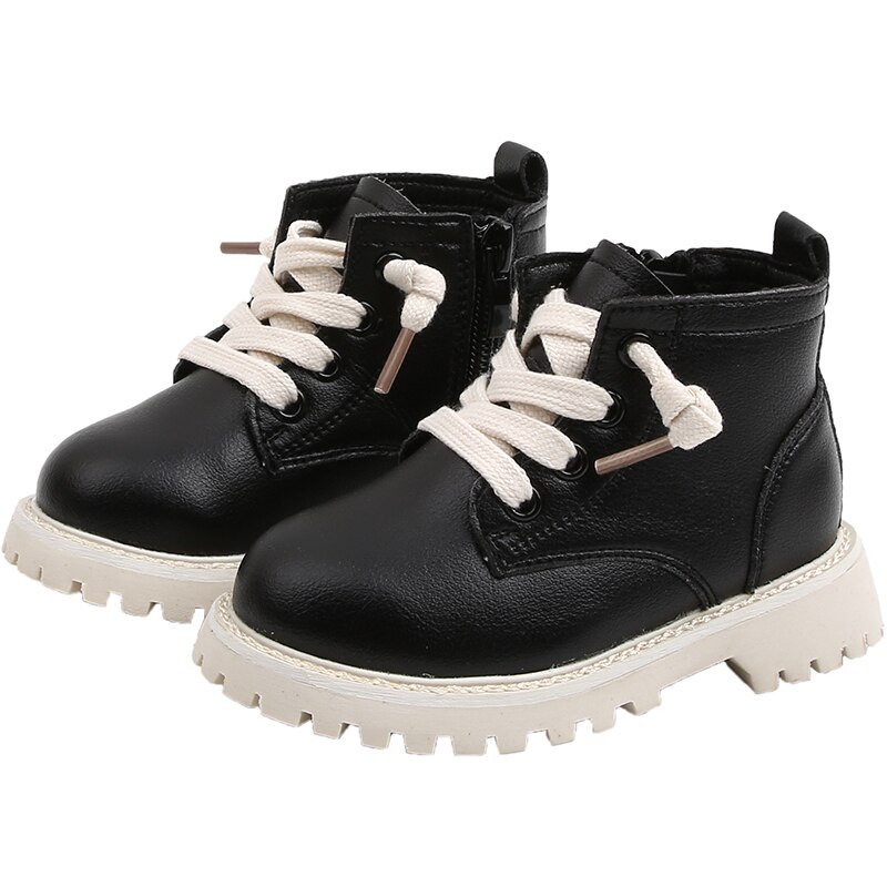 Bottes Martin pour enfants, chaussures à semelle souple, confortables et antidérapantes pour filles et garçons de 1 à 3 ans,
