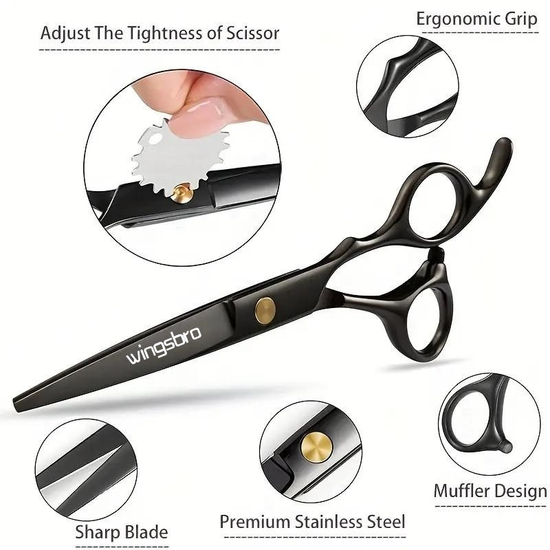6,5 inch haarschaar set kapper kapsalon snijden dunner styling tools professionele kappersscharen kit