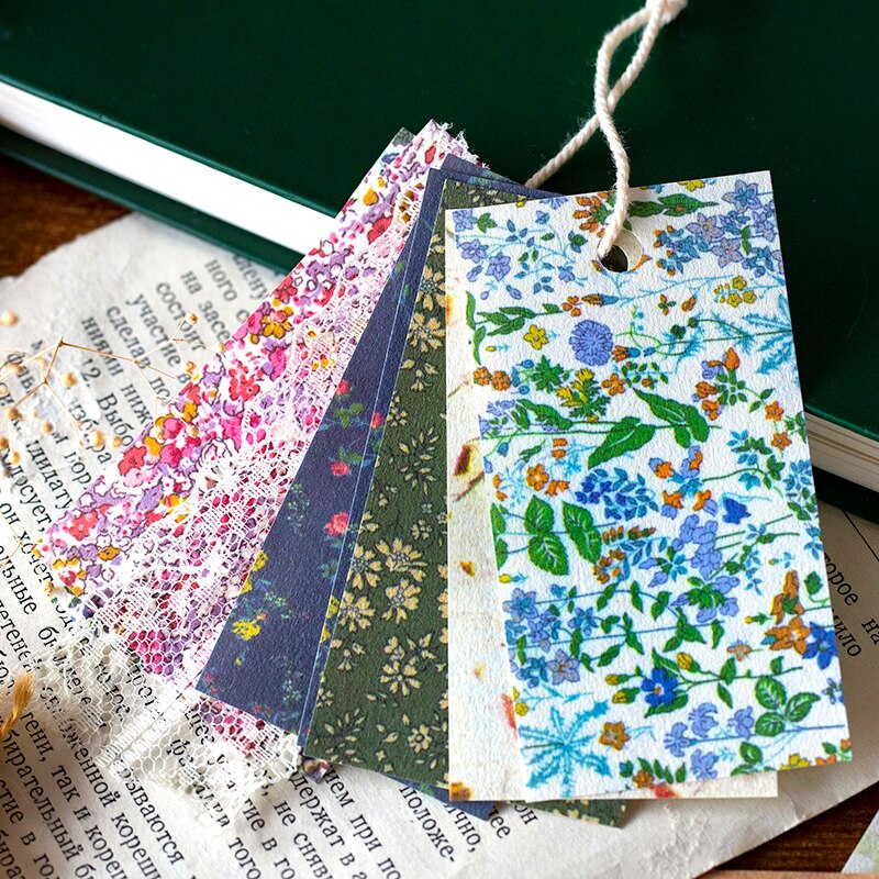 60 st vintage flora samling dekoration baspapper pyssel scrapbooking klistermärken anteckningsblock papper meddelande anteckning gör-det-själv bakgrund