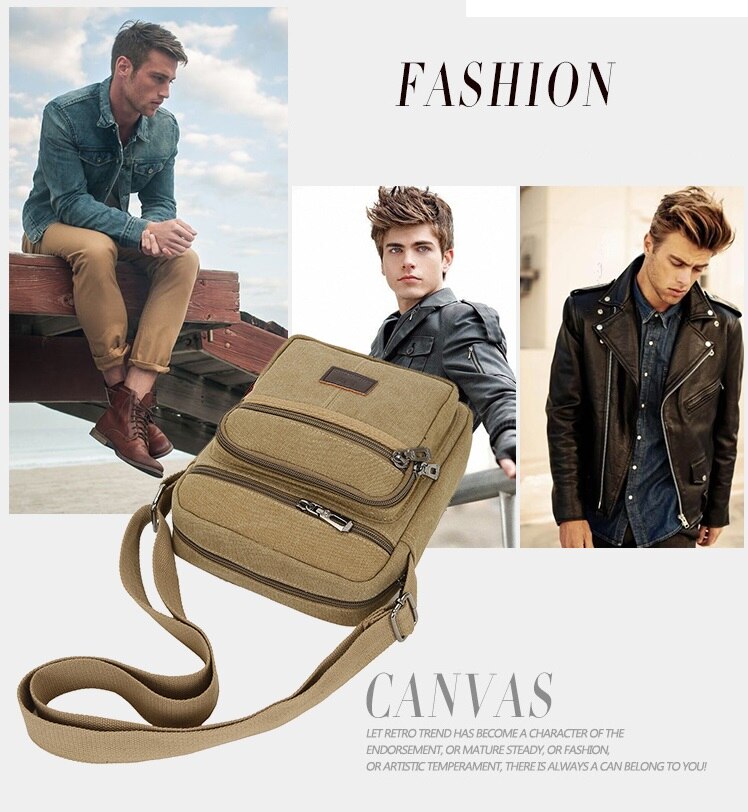 Hommes sacs de messager sac à bandoulière hommes sac de voyage toile sac à main pour homme coréen tendance Simple Pack