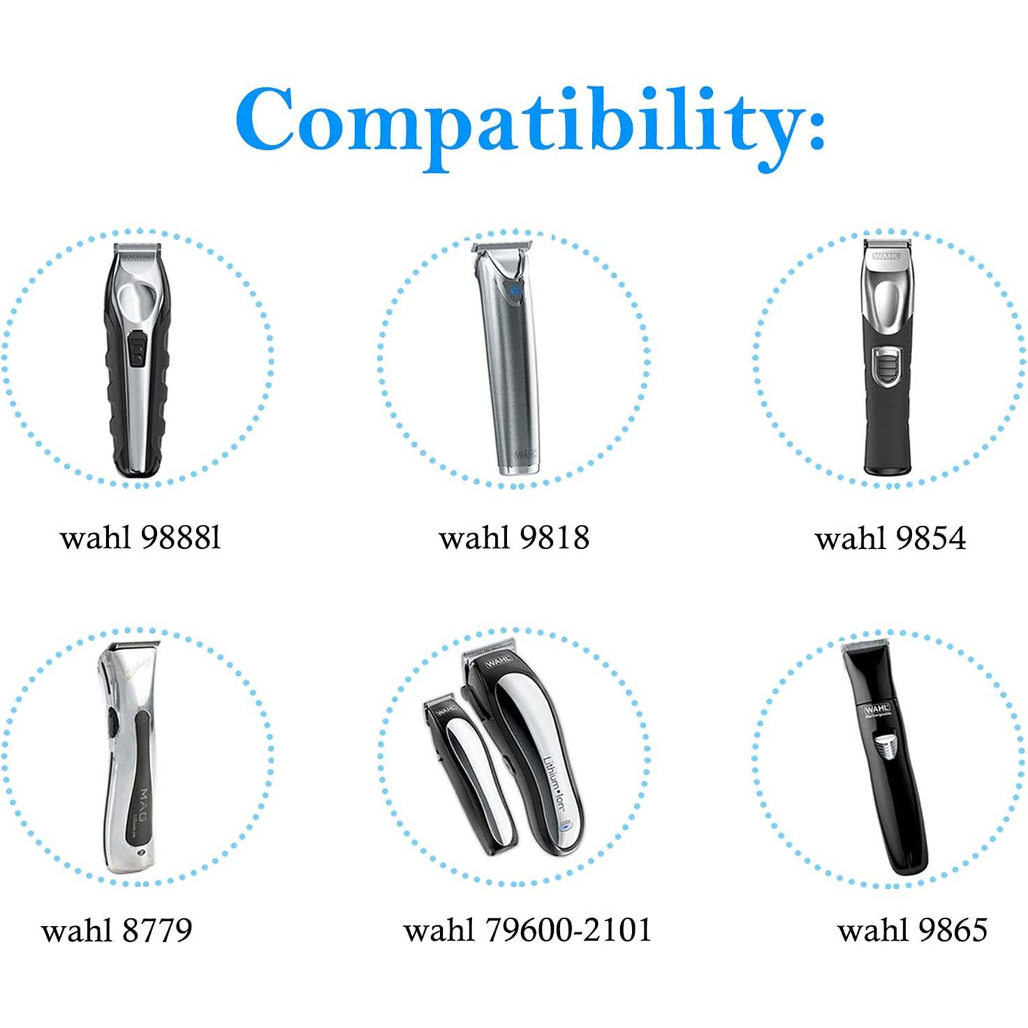 for Wahl Trimmer Charger 4V Power Cord for Wahl 9818 9818L 9888L 9916D 9918D 9685 Groomer Clipper 9854-600 9855 79600-2101 S004m