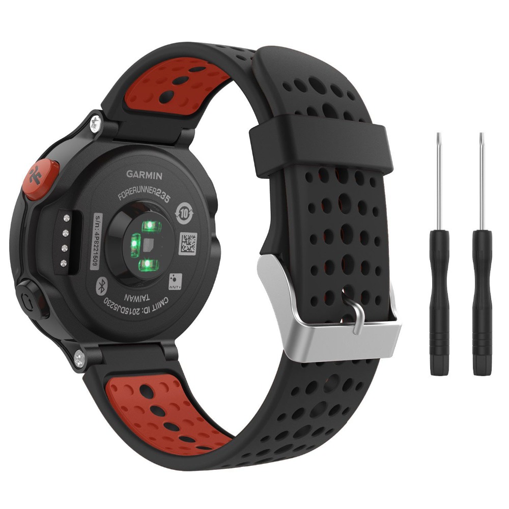 Correa de reloj deportivo inteligente Honecumi para Garmin Forerunner 235/230/620/630/735XT/235Lite correa de silicona accesorio de pulsera: Orange with black