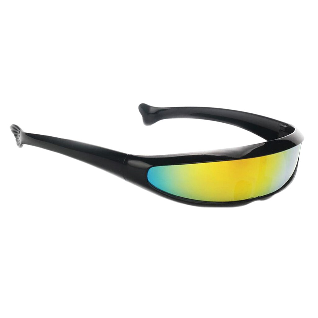 Paquet de 2 nouveauté futuriste cyclope miroir lunettes de soleil lunettes de Costume pour adultes enfants
