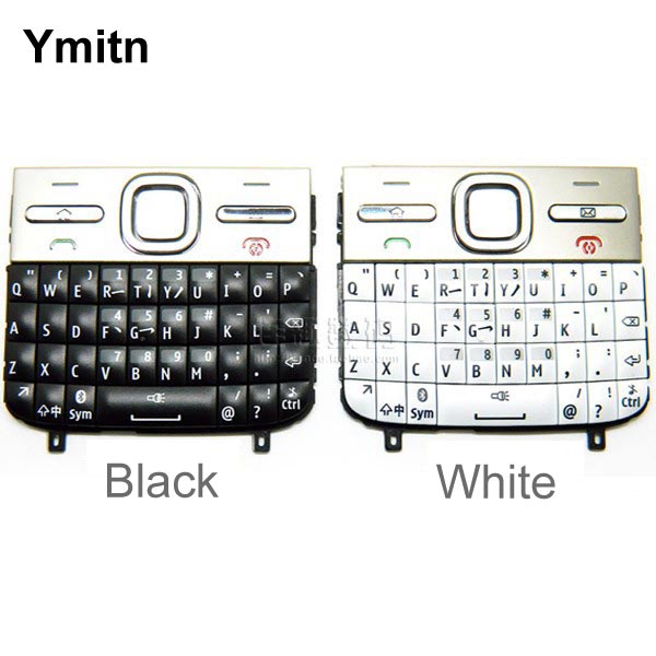 Wit/Zwart 100% Behuizing Toetsenborden Toetsenborden Engels &amp; Russisch &amp; Arabisch Voor Nokia e5 e500 e5-00