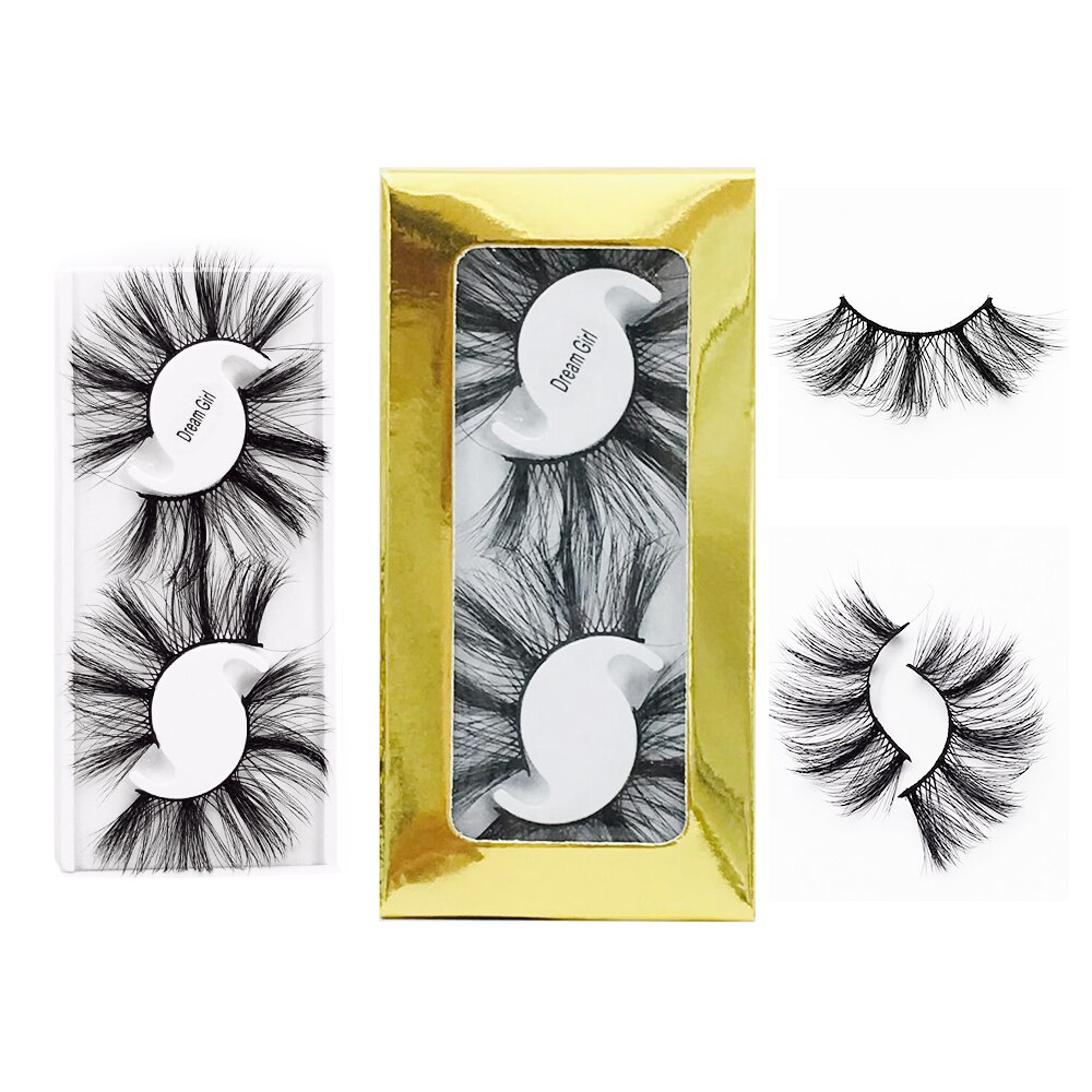 25MM Lashes 5D Mink Hair False Eyelashes Dramtic Thick Long Wispies Fluffy Full Strips Handmade Eye Makeup Lashes Extension Tool
