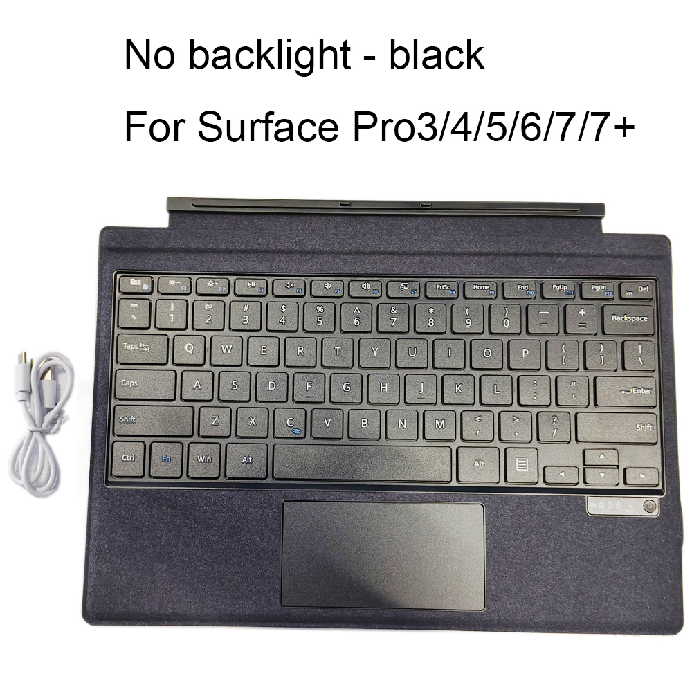 Voor Surface Go1/2/3 Oppervlak Pro3/4/5/6/7/7 + Surface Pro8/X Bluetooth-Compatibel Keyboard Backlit Trackpad Wireless: Marineblauw