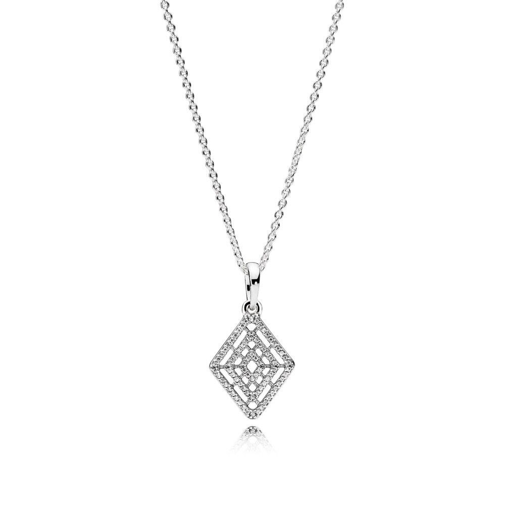 100% 925 sterlingsølv opprinnelig modell sjarm halskjede kvinnelig hjerteformet valentinsdag hjerteformet halskjede smykker: 396209cz 60cm