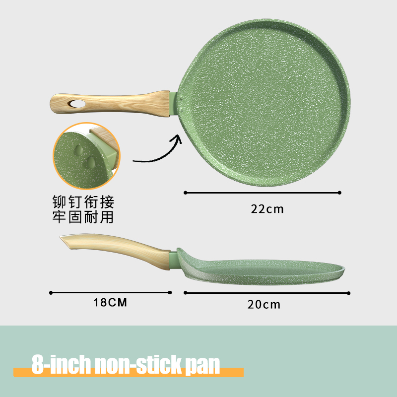 18/22/28cm Nicht-Stock Pfanne Pfannkuchen Pfanne für Frühstück Brot Ei Pizza Krepp Pfanne küche Kochgeschirr Induktion Herde Gasherd: Gelb
