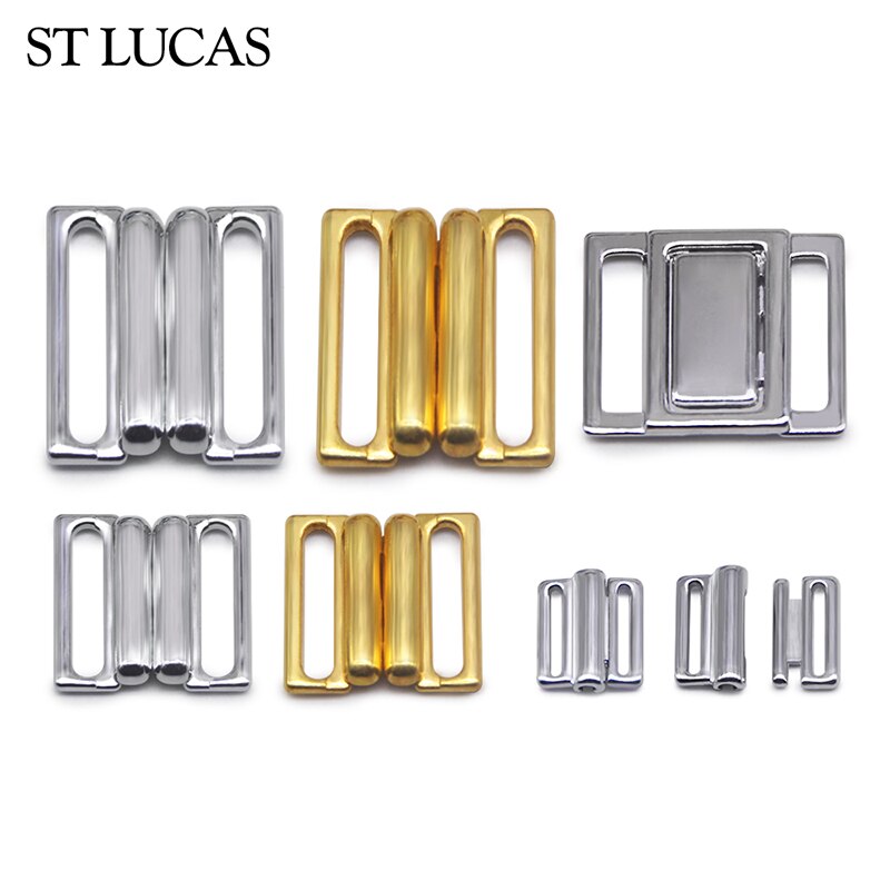 Crochet et fermoir à bande rectangulaire, 10 pièces/lot, prolongateurs de taille pour soutien-gorge, couture sur vêtements, accessoires DIY