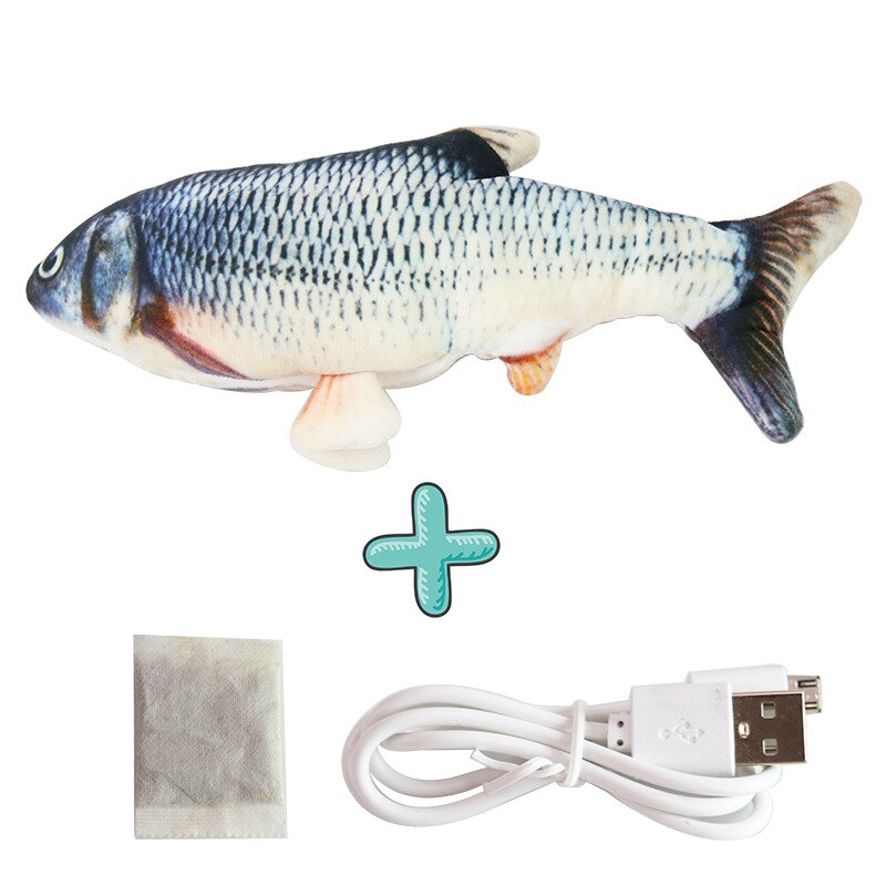 Elektronische Haustier Katze Spielzeug Elektrische USB Lade Simulation Fisch Spielzeug für Hund Katze Kauen Spielen Beißen Liefert Dropshiping: A 30cm-With mint