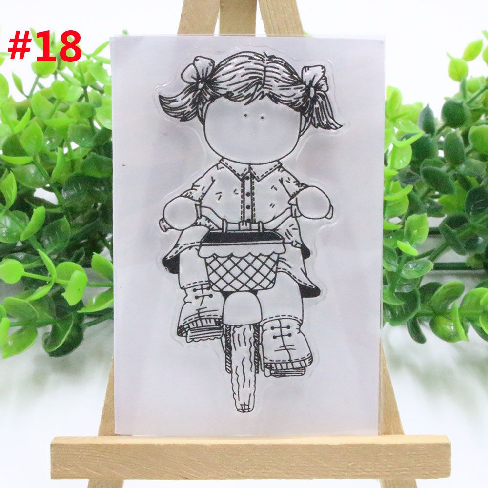 cachet en Silicone Transparent pour fille, Scrapbooking, décoration d'album Photo de bricolage, cartes en papier, artisanaux faits à la main: 18