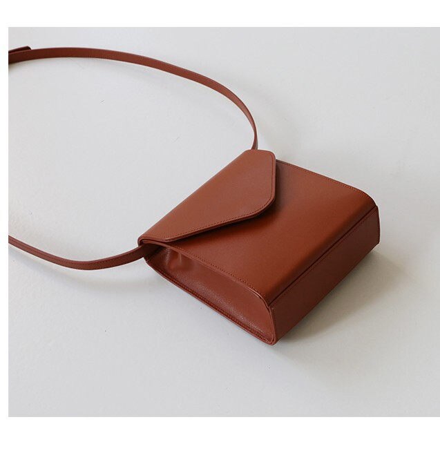 RanHuang-bandoleras de piel sintética con solapa para mujer, bolsos pequeños de estilo Vintage, cruzados,: Brown