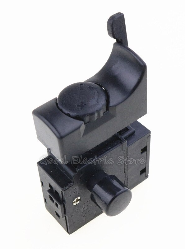 1 stk  fa2-6/1 bek sort 6a 250v 5 e 4 lås på el-værktøj elektrisk borehastighedskontrol udløserknap switch gammel stil