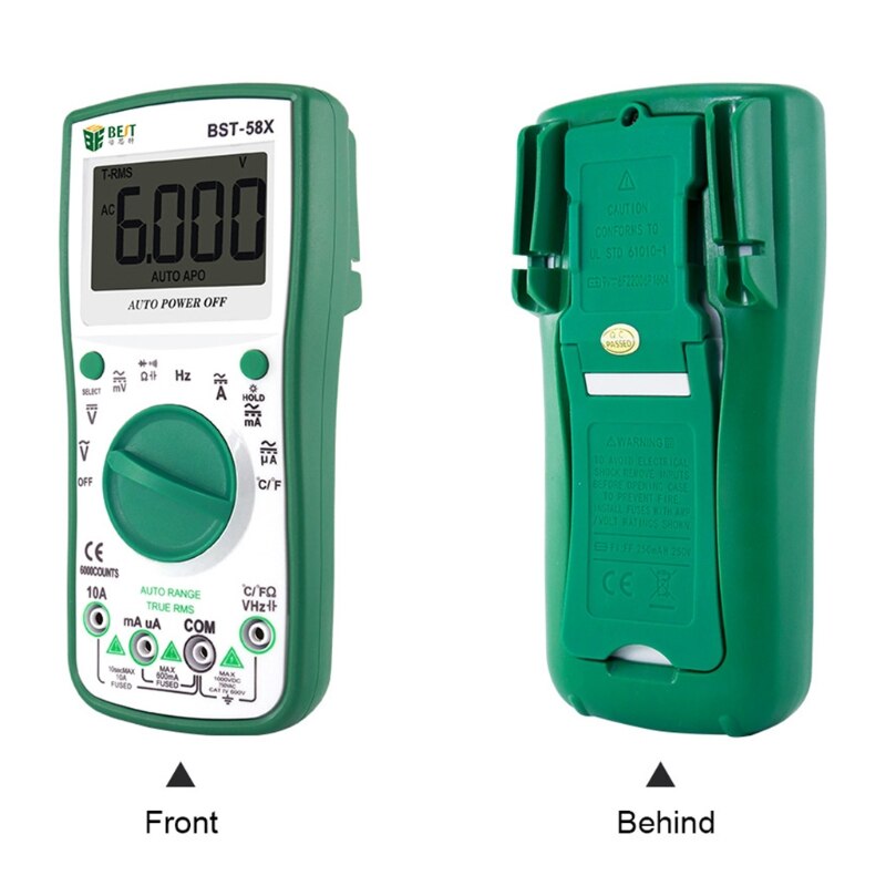 Digital Multimeter Accuracy ±0.5% Measuring Voltage Resistance Current Temperature Battery &amp; Diode Multi Tester