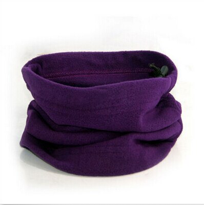 Warm Male Soft Fleece Scarves Men Winter Scarf Ring For Men Neck Shawl Snood Warp Collar Women Knitted: Purple