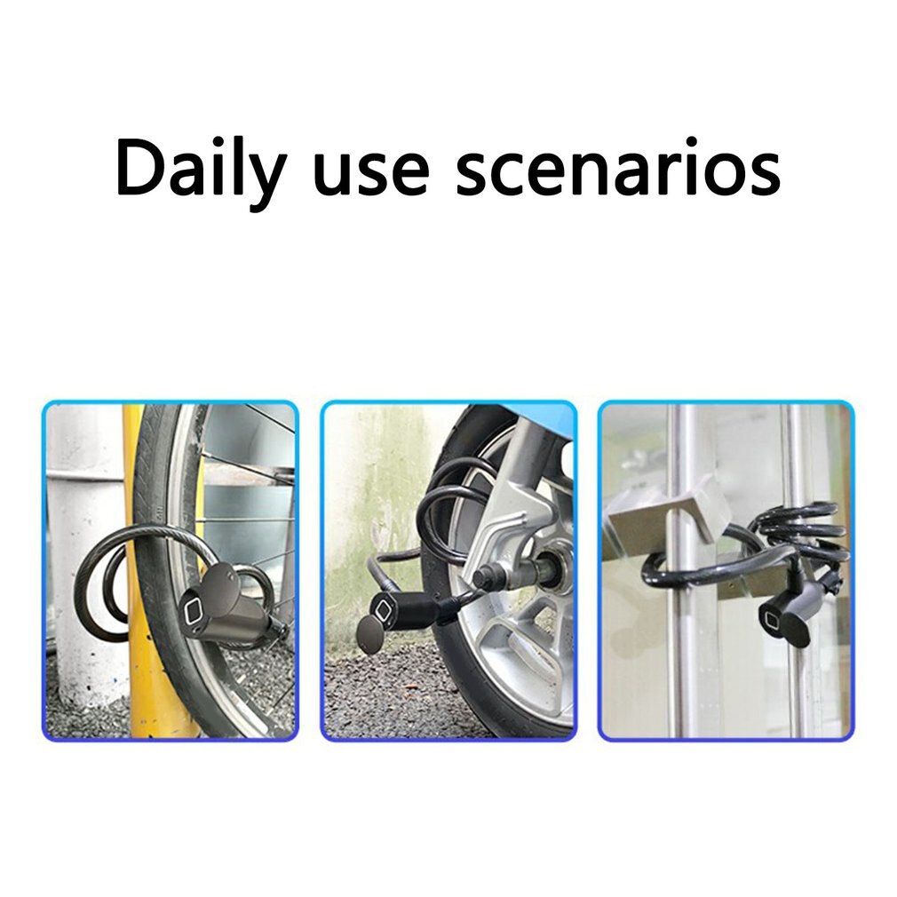 C3 Vingerafdruk Ontgrendelen Smart Lock Usb Opladen Quick Unlock Zinklegering Slot Voor Fiets Mountainbike