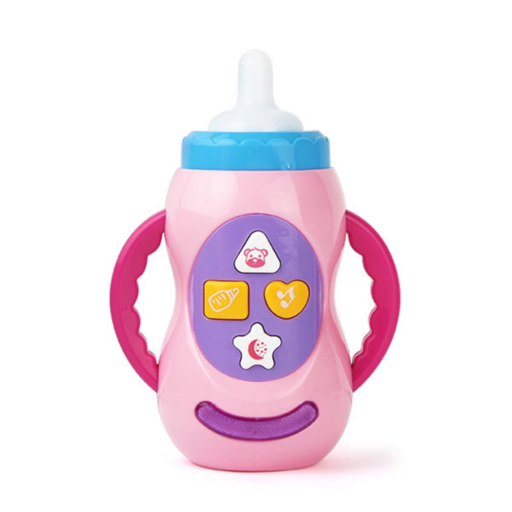 Baby Kids Kinderen Veilig Sound Music Light Melk Fles Leren Muzikale Feeding Tool Educatief Baby Fles Speelgoed