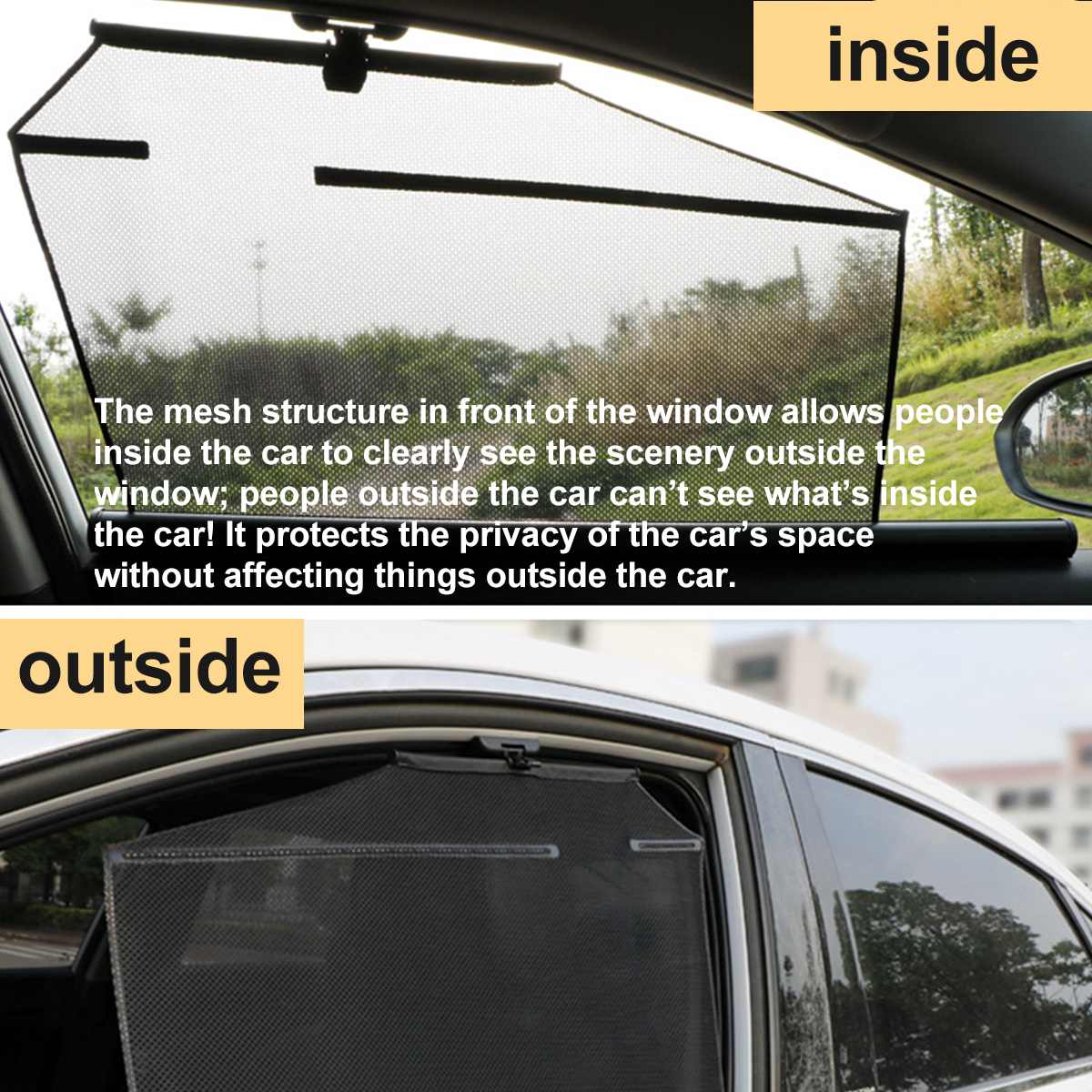 Privacy protection Car Sun shade Auto Car Curtain Side Window Retractable Anti-UV Telescopic Foldable Car Sun Shade