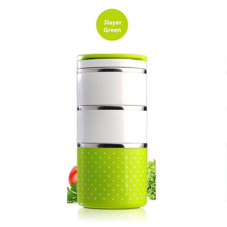 3 Laag Vacuüm Isolatie Roestvrij Staal Lunchbox Vo... – Vicedeal