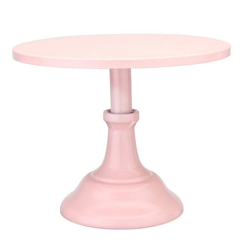 Cake Stand Home Party Display Stand Wedding Decoration Wrought Iron Birthday Tray Dessert Fudge Desktop Afternoon Tea Cake Stand: Pink / 12 inches