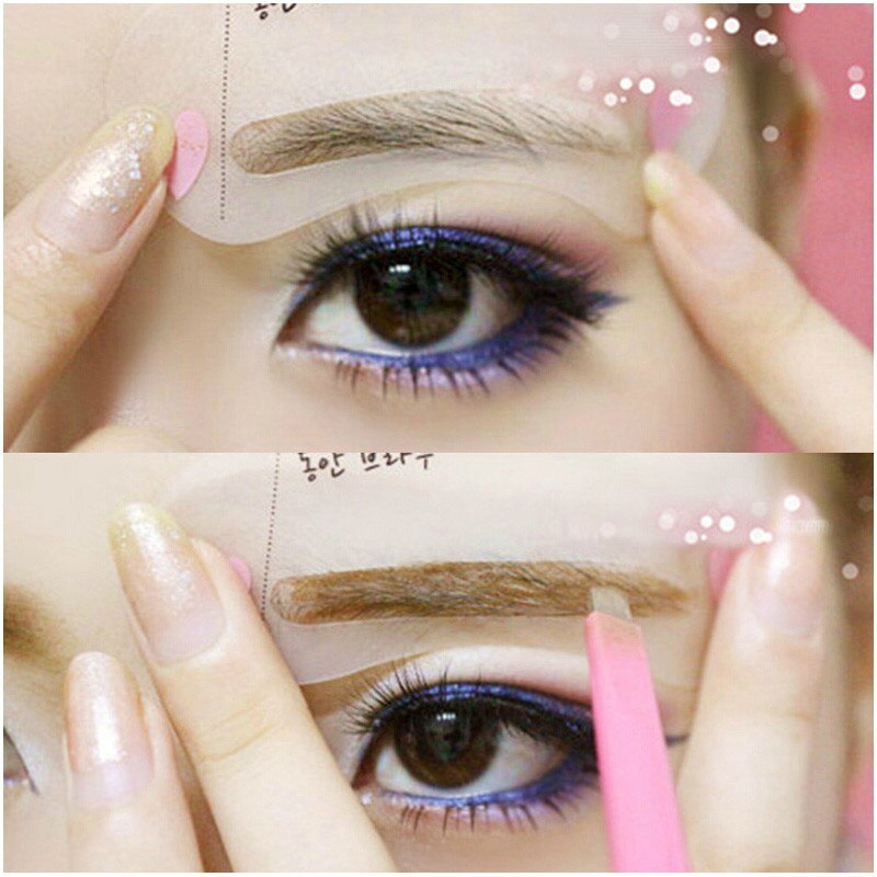 3 stks/partij Brow Painted Wenkbrauwpotlood Stencils Model 4 stks Stijlen Template Stencil voor Wenkbrauw