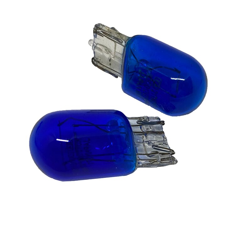 Bombillas halógenas T20 7440 WY21W W21W 7443 W21/5W T20, luz de marcha atrás de respaldo superbrillante para lámpara de señal de coche 12V, color ámbar, rojo y azul