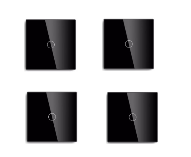 Bseed-Interruptor de escalera intermedio Mvava, 1 Gang, luz esclavo Maestro de la UE, táctil, Panel de cristal blanco y gris, mejora del hogar