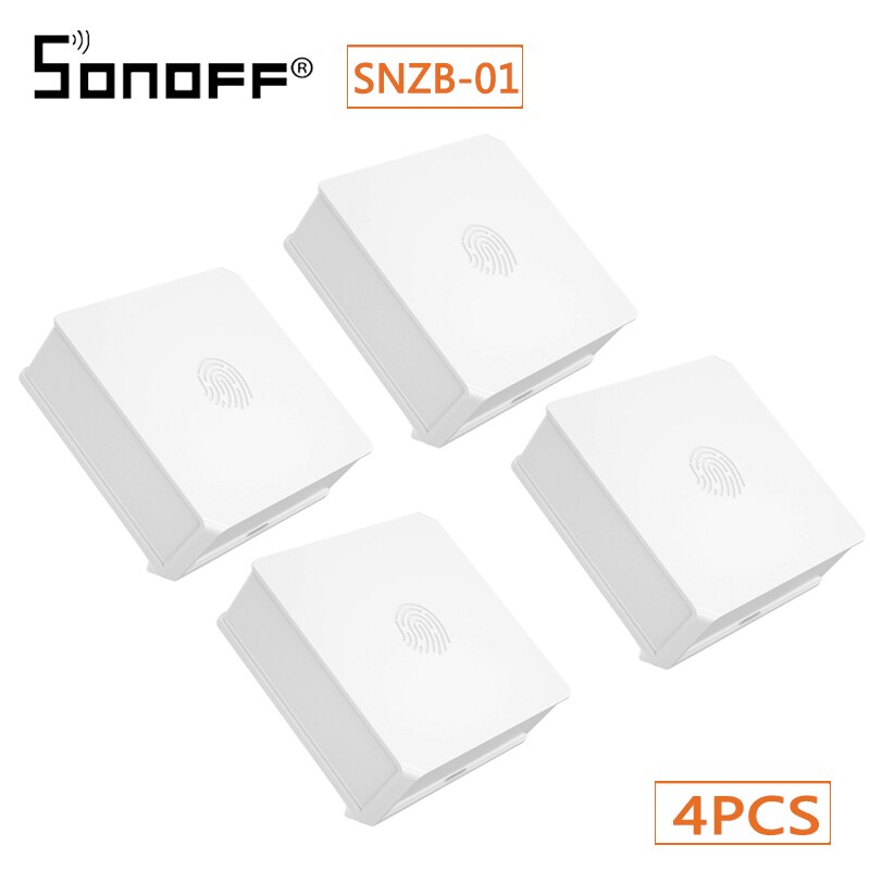 SONOFF Zigbee SNZB-01 Mini Wireless Switch eWeLink APP Remote Control Smart Home Switch Works With ZBBridge IFTTT: 4pcs SNZB-01