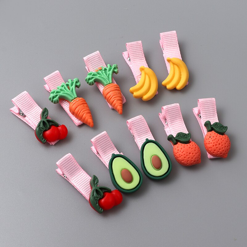 10/20 stück Haar Clip einstellen Nette Haar Zubehör Mädchen Haar Bands Bogen Obst Blume Ebene Haarnadeln headwear Nette Haar zubehör: 10Stck-1