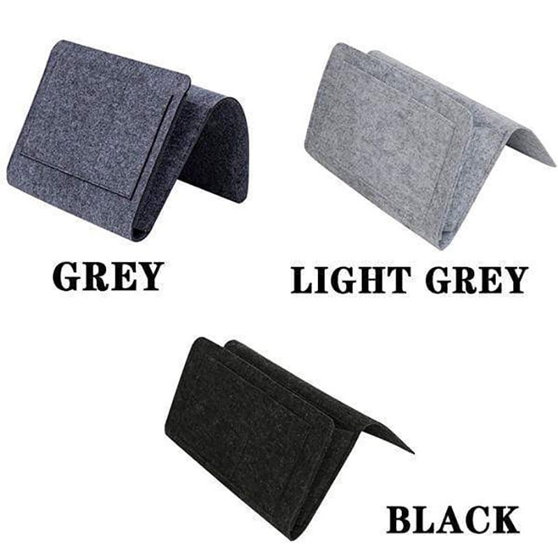 Sofa Bedside Felt Storage Bag Bed Sofa Side Pouch Remote Control Hanging Caddy Bedside Couch Storage Organizer Bed Holder Pocket