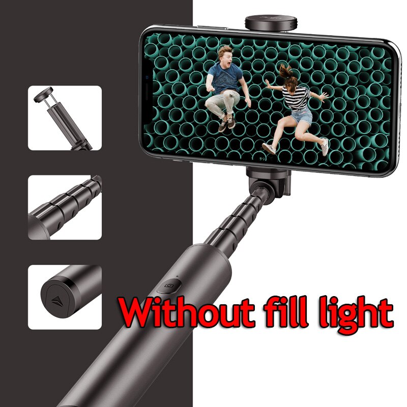 Palo de Selfie Universal de roca palo de Selfie plegable Mini extensible Luz de relleno Selfie palo para iPhone XS Samsung note 9 Xiaomi mix 3: Tarnish