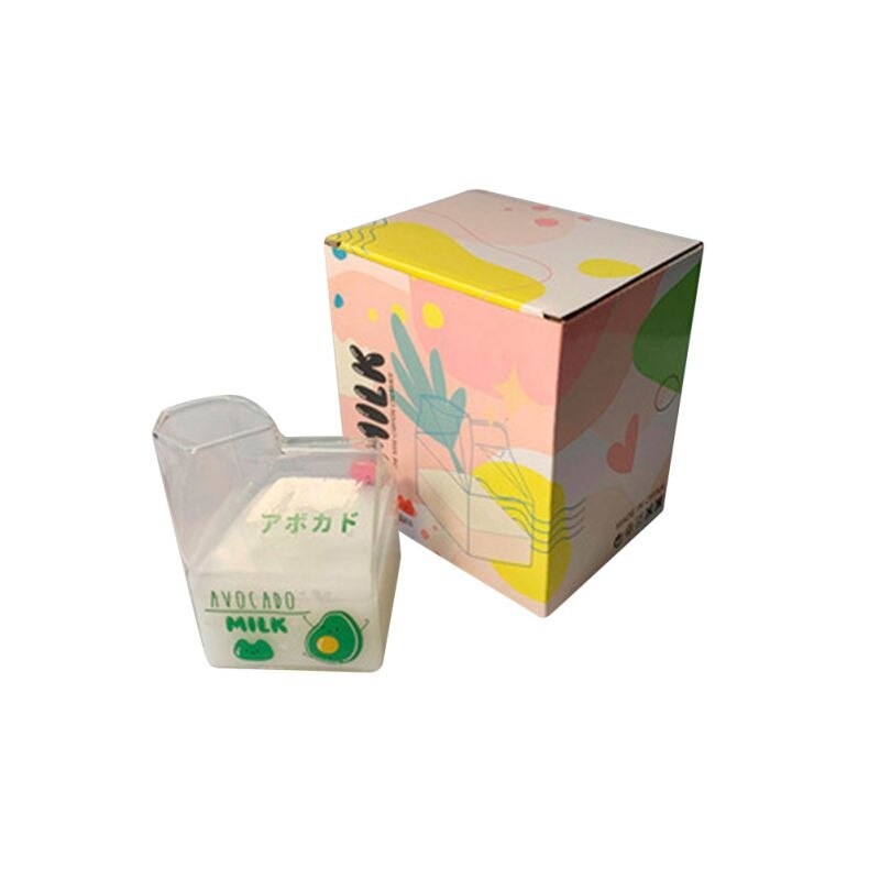 Simple Glass Can Shaped Cup Eco-Friendly Cold Drink Cup Dessert Shake Cafe Beverage Juice Milk Cup: B-380ml