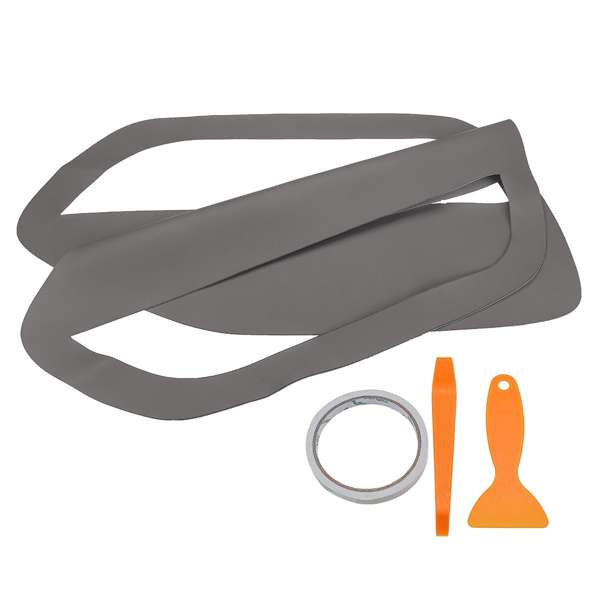 1 Pair Door Panel Insert Cards Leather Fit For Ford Mustang 2005 2006 2007 Replacement Front Door Plate Parts: Gray