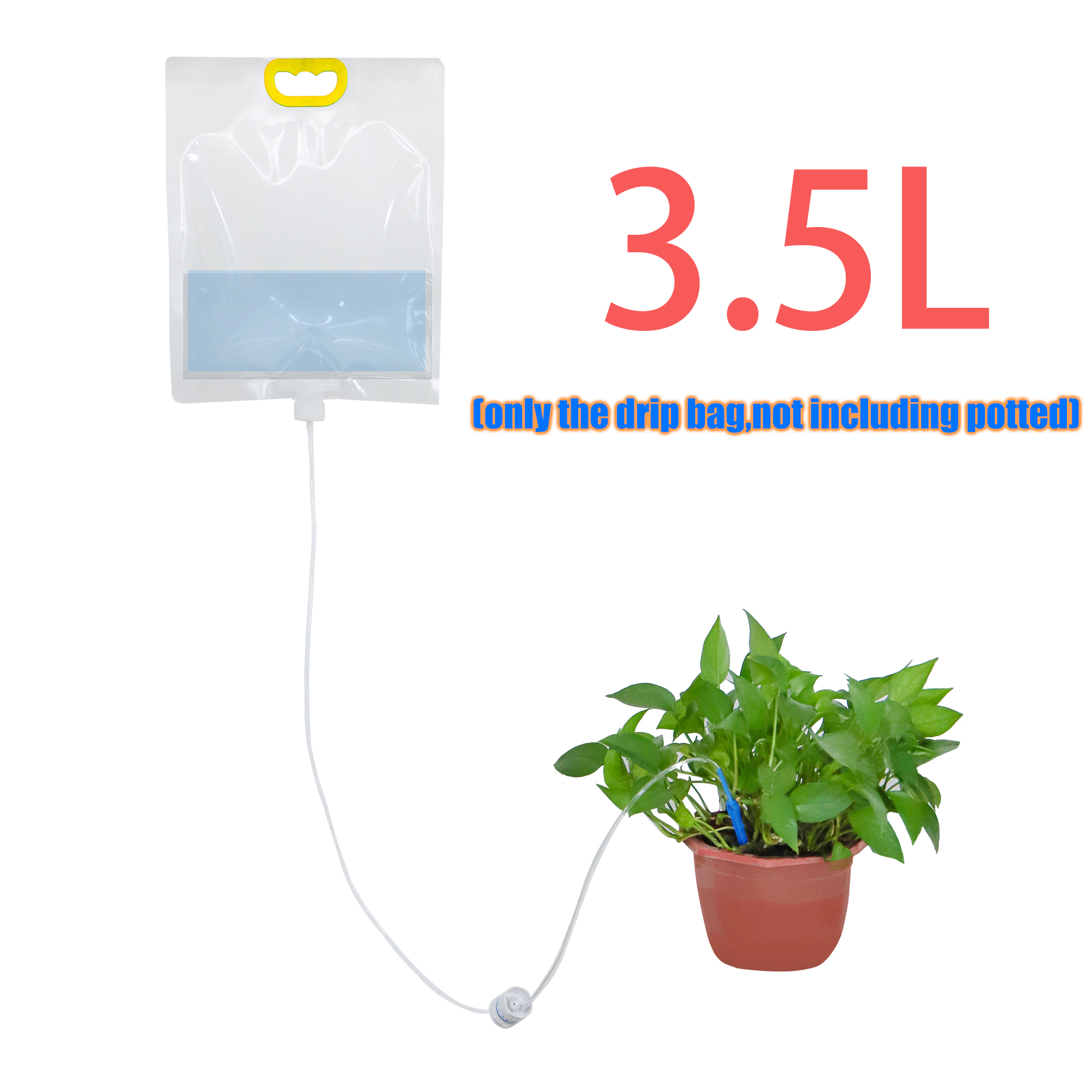 3l/3.5l/5l Plant Irrigatiezak Automatische Gieter Verstelbare Tuinpotten Druppelnaald Apparaat Tuin Water Waterzak: YELLOW