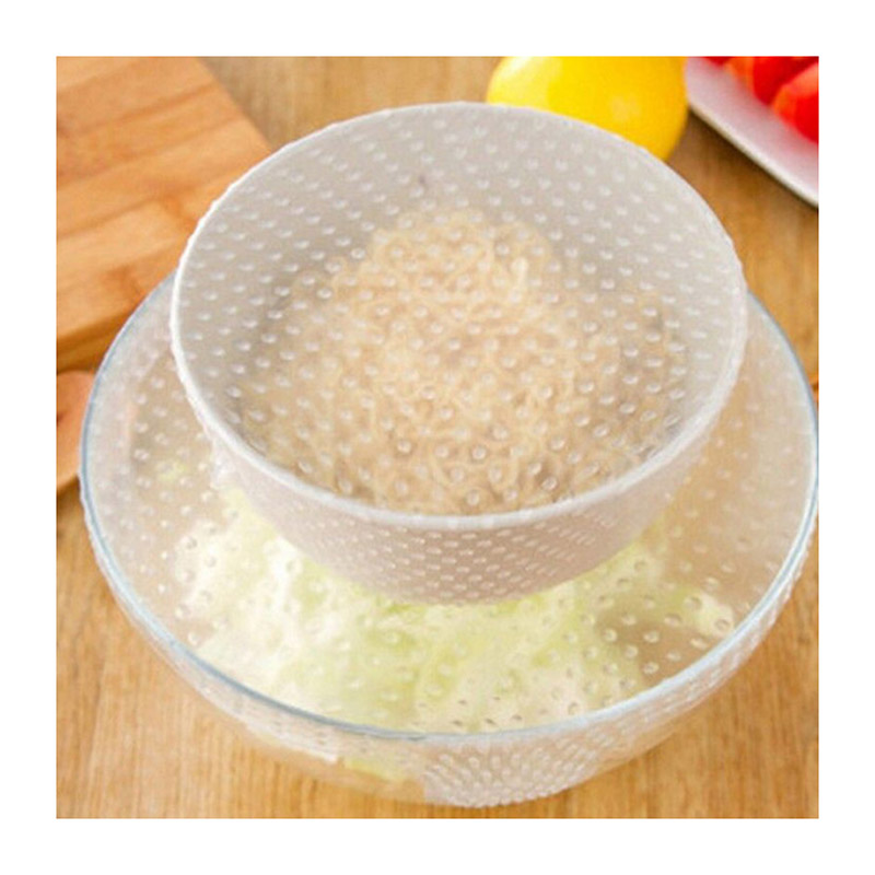 Stretch en Verse 4pcs Silicone Eten Wrap multifunctionele Bowls Cover Keuken Accessoires kan CSV