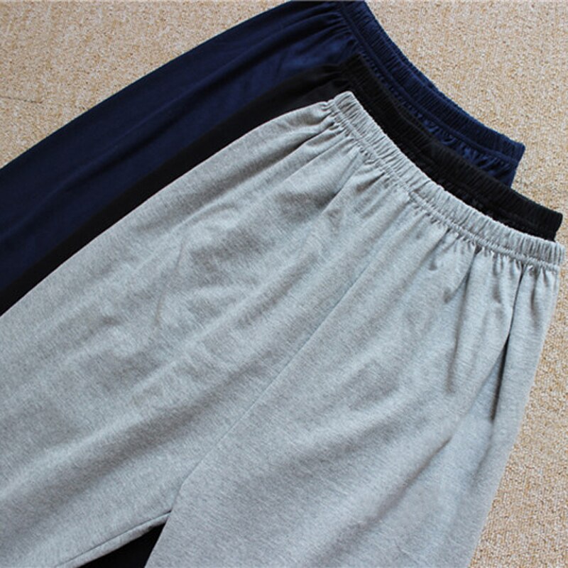 Pyjama en coton confortable pour homme, pantalon de salon, ample,