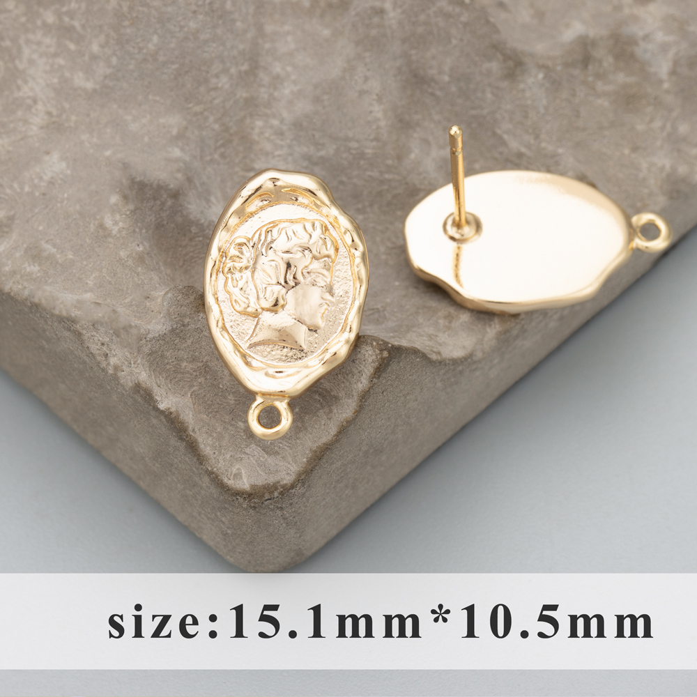 GUFEATHER MD59, accesorios de joyería, sin níquel, chapado en rodio de oro de 18 k, cobre, hecho a mano, fabricación de joyas, pendientes diy, 6 unids/lote