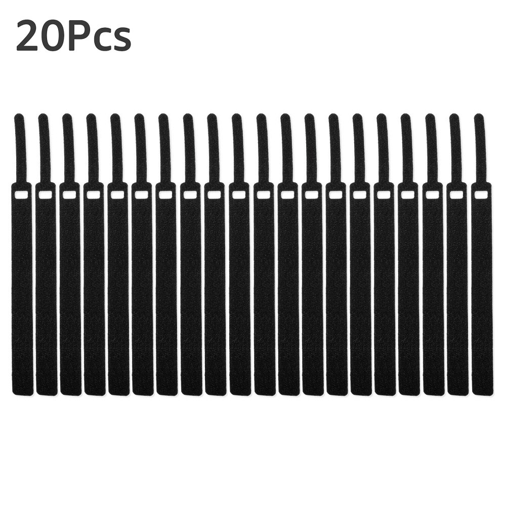 Untoom 20Pcs USB Organizer per cavi avvolgicavo supporto per cavo per telefono cellulare auricolare cavo per Mouse cavo per gestione cavi: Black-20Pcs