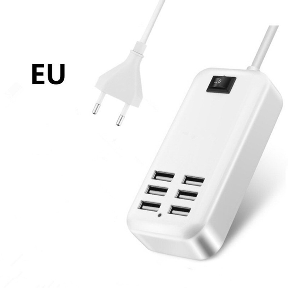 XEDAIN 6 Ports téléphone chargeur USB 5 V/3A ue/US adaptateur de prise téléphone portable universel pour iPhone iPad Samsung charge murale Multiple: EU